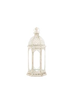 GRACEFUL DISTRESSED SMALL WHITE LANTERN